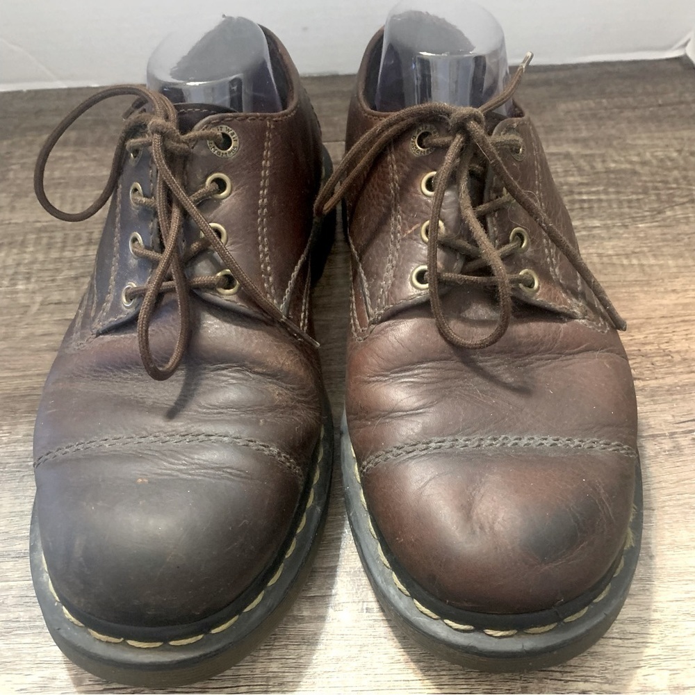 Dr. Martens Brown Leather Lace-Up Oxford Boots